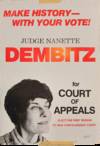 “Judge Nanette Dembitz for Court of Appeals” Campaign Poster