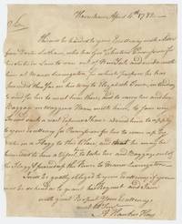 Letter Written to George Washington at Newburgh Seeking Passage for Smallpox Doctor James Latham, the Smallpox Specialist who Treated Both Armies during the American Revolution, 1782