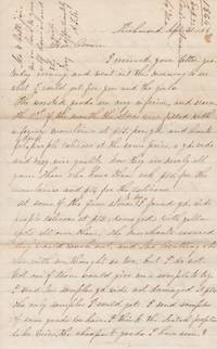 A Letter from Richmond, Virginia, September 1864, Concerning Textile and Flour Shortages