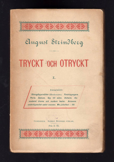 Tryckt och otryckt. 1.