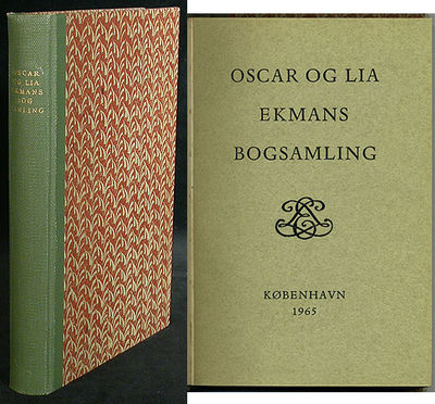 Katalog over ingeniør Oscar Ekmans og fru Lia…