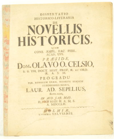 Dissertatio historico-literaria de novellis…