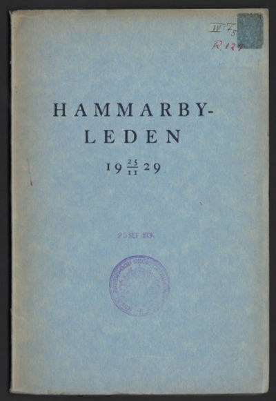 HAMMARBYLEDEN.