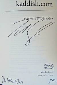 KADDISH.COM (SIGNED, DATED &amp; NYC) by Nathan Englander - Mar 26, 2019