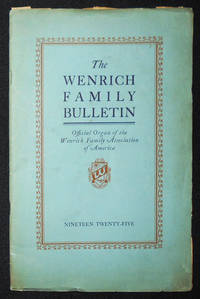 cover of The Wenrich Family Bulletin -- Number 2 -- August 1925