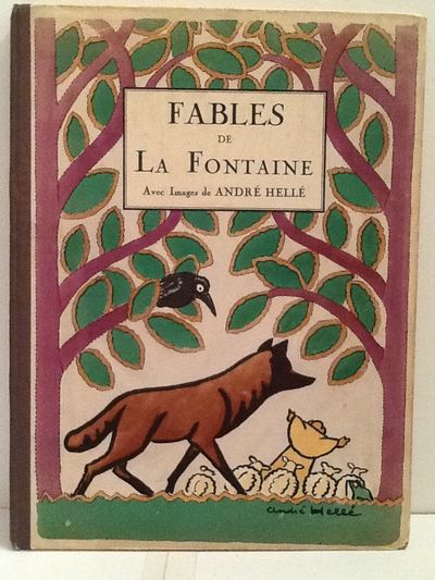 A BEAUTIFUL VERSION OF LA FONTAINE'S FABLES WITH ANDRE HELLE'S ARTFUL HAND-COLORED POCHOIR ILLUSTRAT...