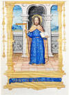 Illuminated Manuscript: Leaf with Miniature of Saint Barnabas