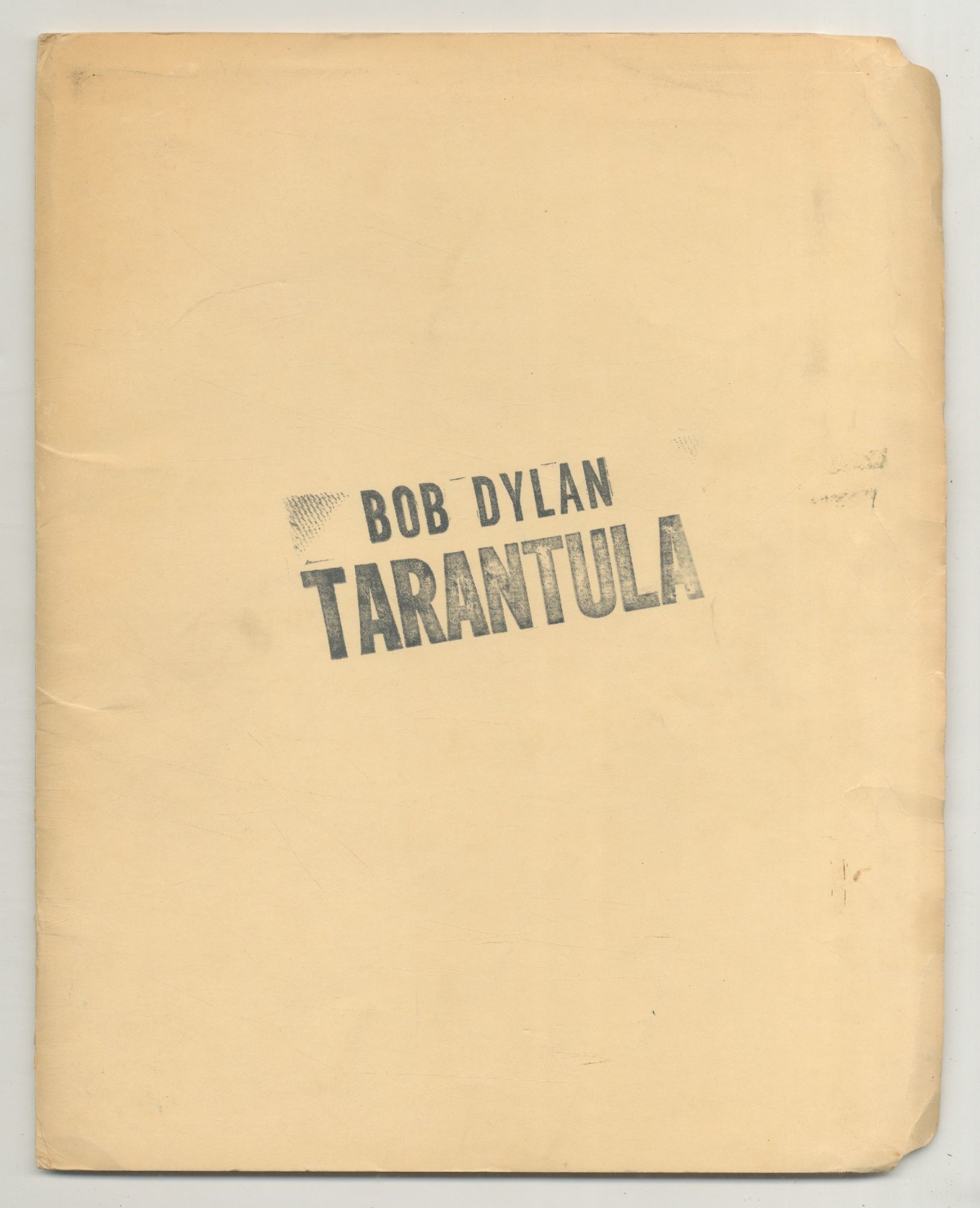 Tarantula by DYLAN, Bob | Unbound | 1966 | A.J. Weberman | - Biblio