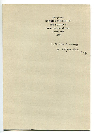 Antikvariatskatalogerna – några synpunkter.…