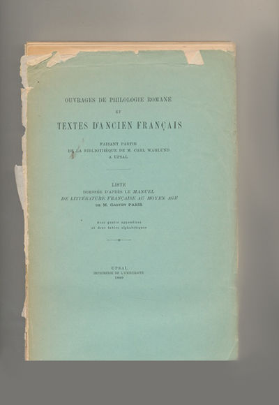 Ouvrages de philologie romane et textes d’ancien…