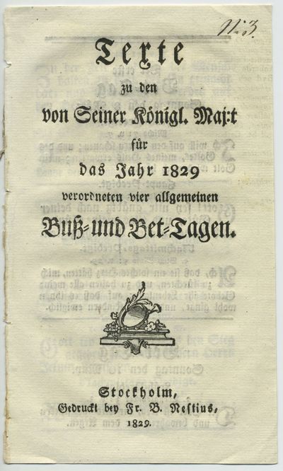 Texte zu den von seiner königl. Maj:ts für das…