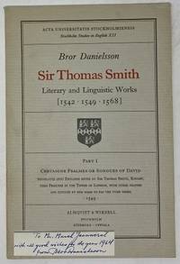 Sir Thomas Smith. Literary and Linguistic Works. Part 1: Certaigne Psalmes or Songues of David