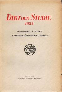 Dikt och studie. 1922. Minnesskrift utgiven av…