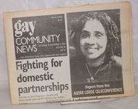 image of GCN: Gay Community News; the weekly for lesbians and gay males; vol. 18, #16, October 27-November 2, 1990: Fighting for domestic partnerships
