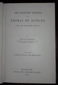 The Collected Writings of Thomas de Quincey - vol VII