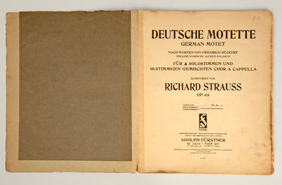 [Op. 62]. Deutsche Motette [Full score]