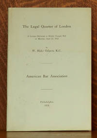 cover of THE LEGAL QUARTER OF LONDON, A LECTURE