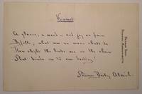 Autographed Manuscript Signed