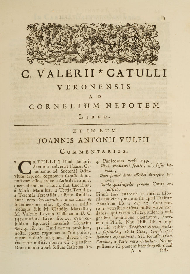 C. Valerius Catullus Veronensis; by CATULLUS, Caius Valerius; VOLPI