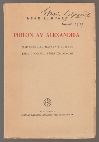Philon av Alexandria. Med särskild hänsyn till…