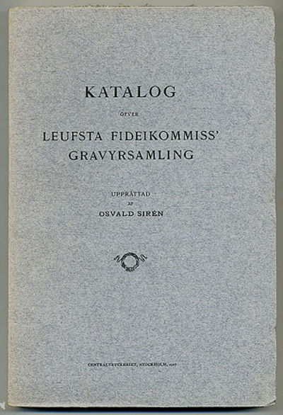 Katalog öfver Leufsta fideikommiss’ gravyrsamling.