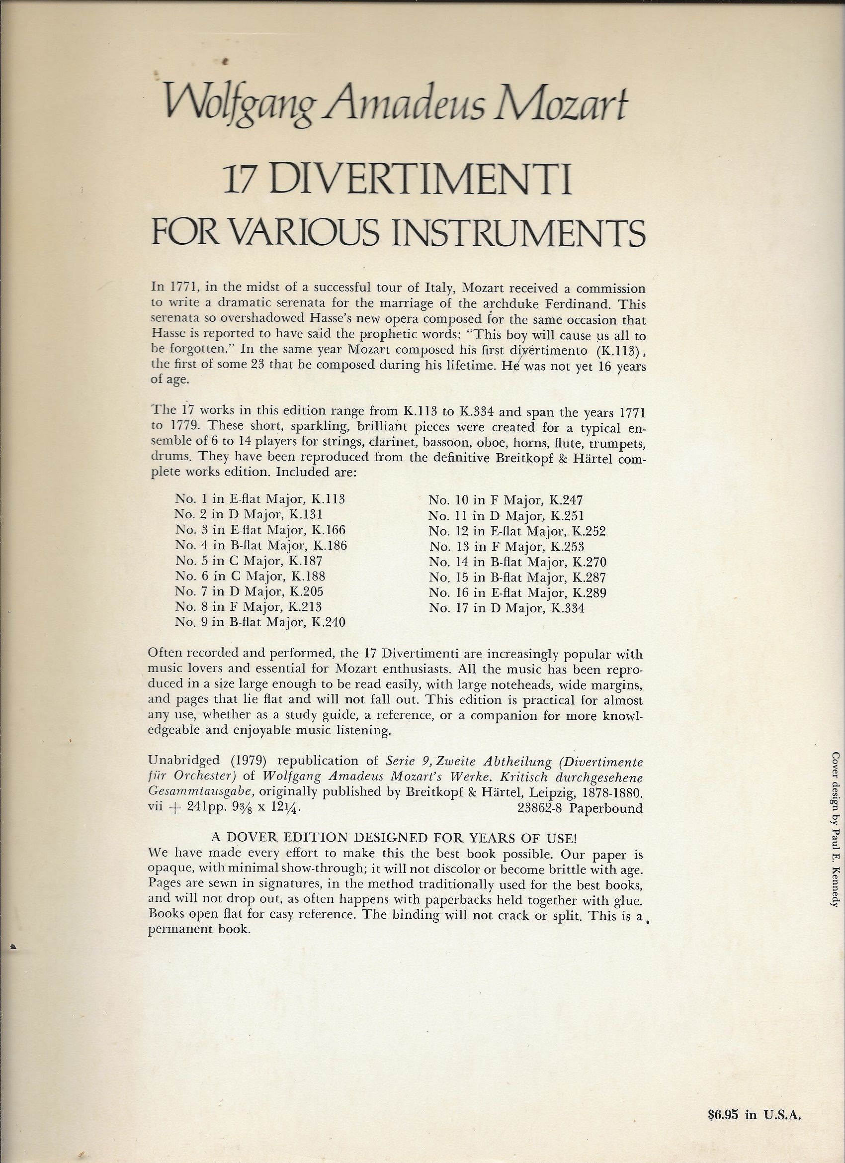 17 Divertimenti for Various Instruments 17 Divertimenti for Various Instruments