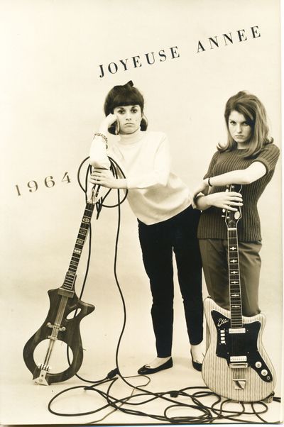 Silver Print Photograph as New Years Card for 1964