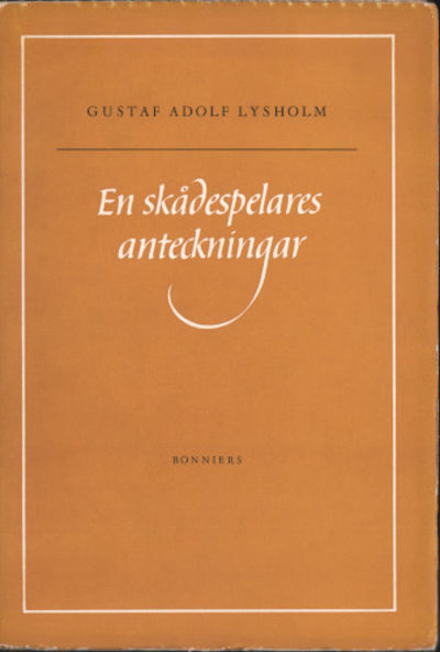 EN SKÅDESPELARES ANTECKNINGAR.
