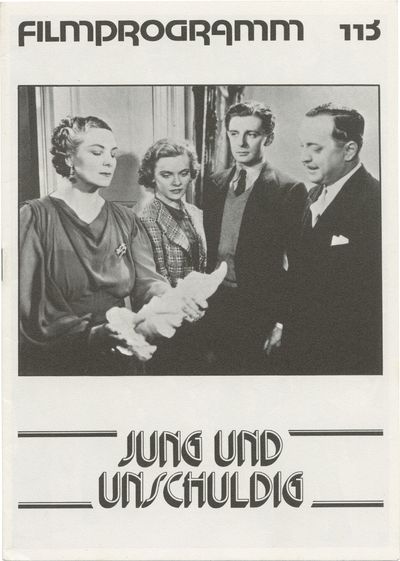 Young and Innocent [Jung und Unschuldig] (Original program for the German release of the 1937 film)