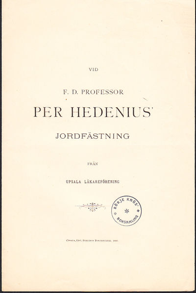 Vid f.d. professor Per Hedenius’ jordfästning…