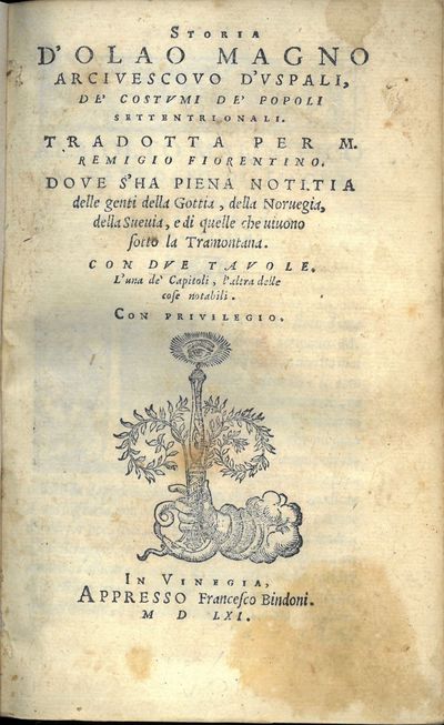 Storia d'Olao Magno, arcivescovo d'Vpsali, de…