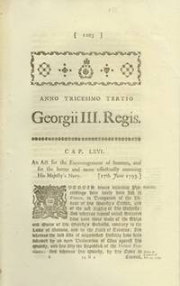 image of An Act for the Encouragement of Seamen, and for the better and more effectually manning His Majesty's Navy