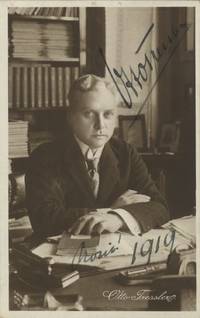 Postcard photograph with autograph signature of the German film actor dated 1919. Addressed to Walter Honig in Vienna