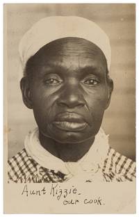 [Real photo postcard, ink caption title]: "Aunt Kizzie - Our Cook