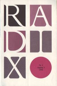 Radix 1/1978. Tidskrift för humanism. redigerad…