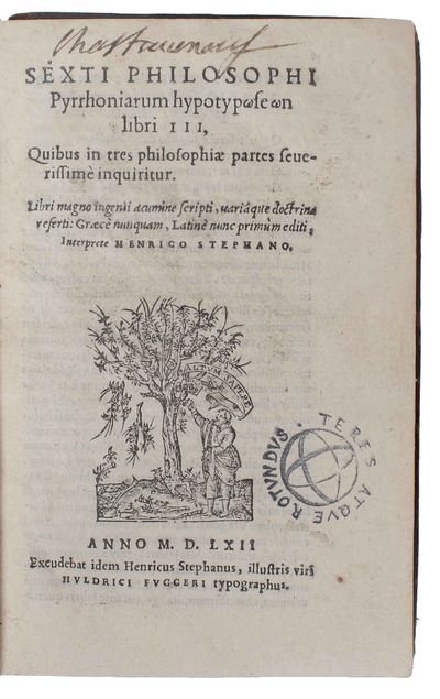 Pyrrhoniarum hypotyposeon libri III, Quibus in…
