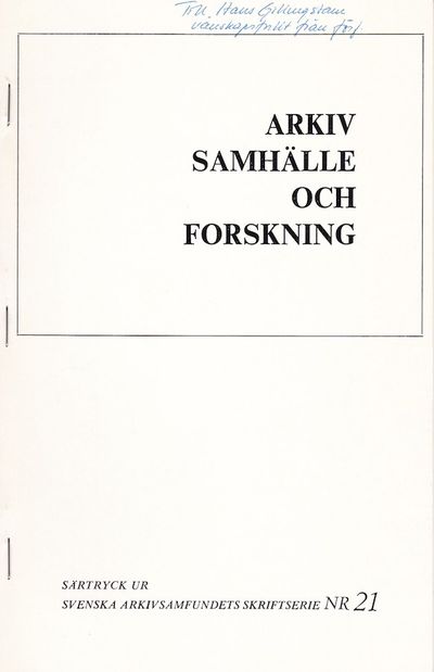 The National Register of Archives. Särtryck ur…