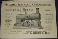 1886 Illustrated Advertisement for Marshall, Sons & Co. Gainsborough  England