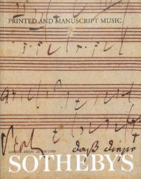 Sale L00202, 26 May 2000: Printed and Manuscript Music.