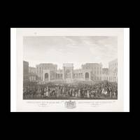 Twelve plates of Willem I's arrival and inauguration in Brussels and the Battles of Quatre-Bras...