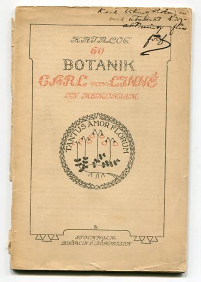 Björck & Börjesson. Katalog 60. Botanik. Carl von…