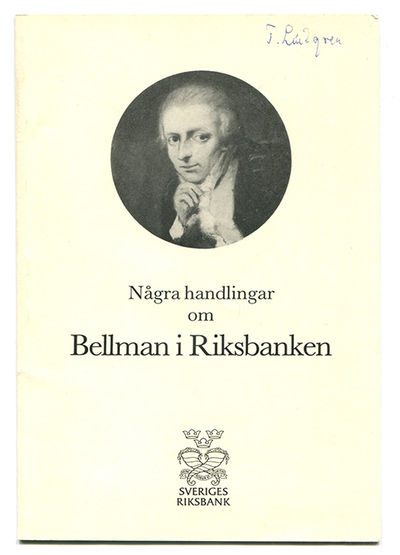 Några handlingar om Bellman i Riksbanken.