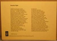 image of Saturday Night. BROADSIDE oblong 8.2x11.8 inches.