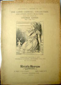 cover of The Lewis Carroll Collection and Other Choice Selections from the Library of Thomas Erwin, New York City.