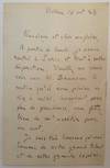 Autographed Letter Signed in French