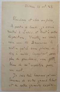 Autographed Letter Signed in French