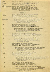 THE CHRISTMAS ORATORIO [FOR THE TIME BEING]: CARBON COPY OF A TYPED MANUSCRIPT WITH CHORAL SETTINGS