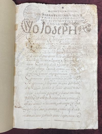 [MANUSCRIPT]. Certification of the Nobility of Don Manuel Silbestre Joseph de Herrera y Tassis
