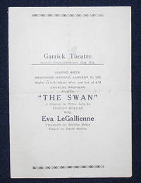 cover of Garrick Theatre Program for The Swan with Eva LeGallienne