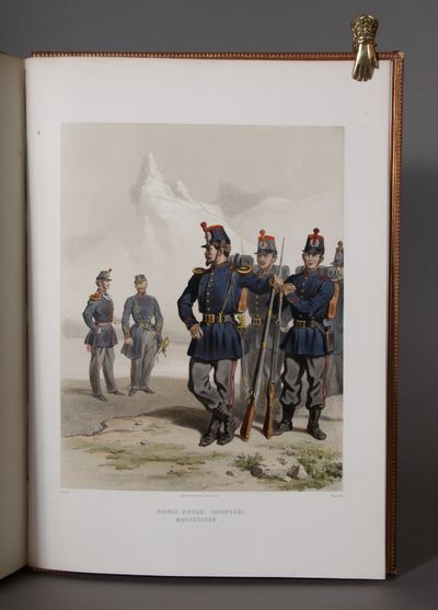 Svenska och norska Arméerna samt flottorna i deras nuvarande uniformering; utförde under H. M. konungens höga beskydd af Fr. v. Dardel. Med en text innefattande hvarje Regementes historik m.m., utarbetad under ledningen af H.K.H. Prins Oskar Fredrik. (photo 5)
